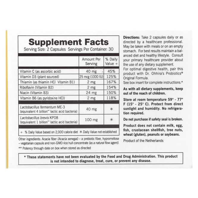 Dr. Ohhira's, Reg'Activ, Immune & Vitality, 60 капсул