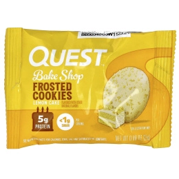 Quest Nutrition, Bake Shop, глазированное печенье, лимонный торт, 8 шт. по 25 г (0,88 унции)