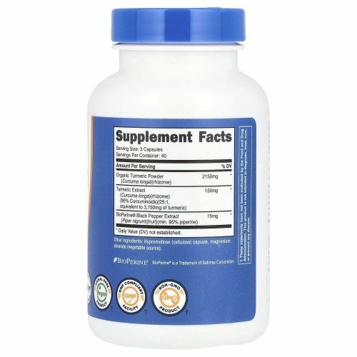 Nutricost, куркума, 2300 мг, 120 капсул (766 мг в 1 капсуле)