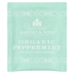 Harney & Sons, травяной чай, органическая перечная мята, без кофеина, 50 чайных пакетиков, 50 г (1,76 унции)