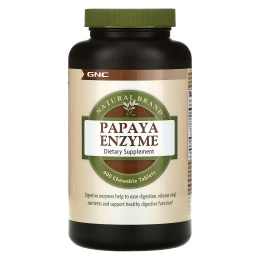 GNC Natural Brand, Papaya Enzyme, 600 Chewable Tablets