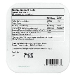 Diso, B12, апельсин и мята, 30 полосок для полости рта