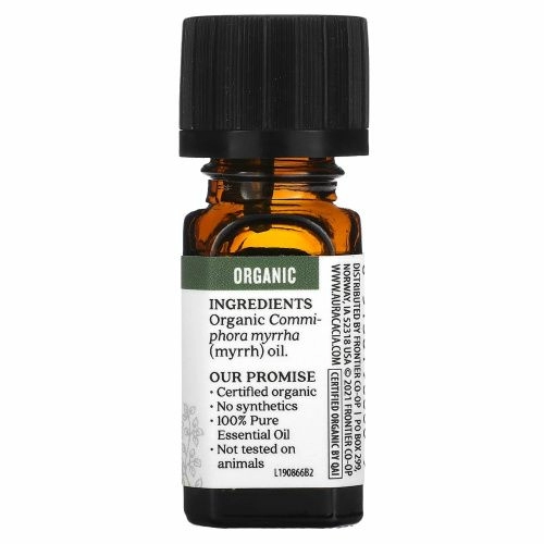 Aura Cacia, чистое эфирное масло, органическая мирра, 7,4 мл (0,25 жидк. унции)