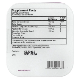 Diso, Biotic, ягодный вкус, 30 полосок для полости рта