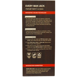 Every Man Jack, Ручная бритва, Серебро, 1 бритва, 4 картриджа