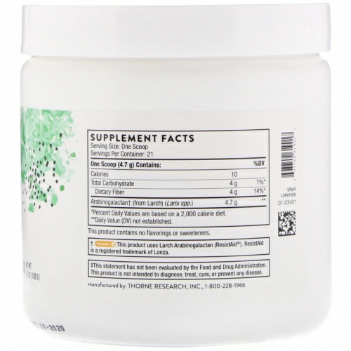 Thorne Research, Arabinex, арабиногалактан, 3,5 унц. (100 г)