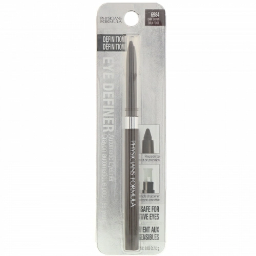 Physicians Formula, Автоматическая подводка для глаз Eye Definer, создание контура, темно-коричневый, 0,2 г