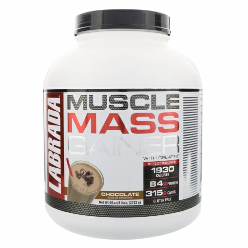 Labrada Nutrition, Гейнер Muscle, шоколад, 6 ф. (2722 г)