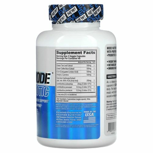EVLution Nutrition, LeanMode + пробиотик, 120 капсул