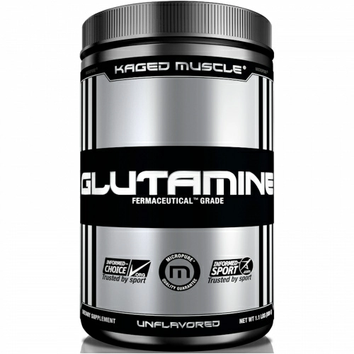 Kaged Muscle, Глутамин, без ароматизаторов, 1,1 фунта (500 г)
