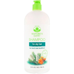 Nature's Gate, Шампунь, для жирных волос, чайное дерево и облепиха, 32 ж. унц. (946 мл)