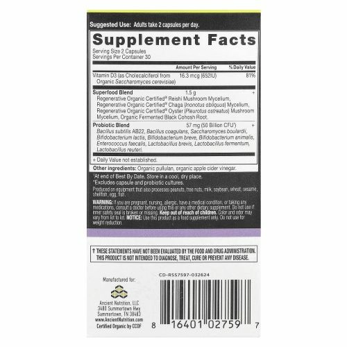 Ancient Nutrition, Пробиотики для поддержки менопаузы, 60 капсул
