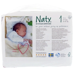 Naty, Подгузники, Размер 1, 4-11 фунтов (2-5 кг), 26 штук (Discontinued Item)