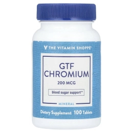 The Vitamin Shoppe, GTF хром, 200 мкг, 100 таблеток