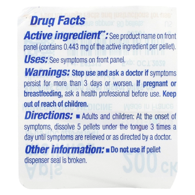 Boiron, Single Remedies, Апис меллифика, 200CK, прибл. 80 гранул