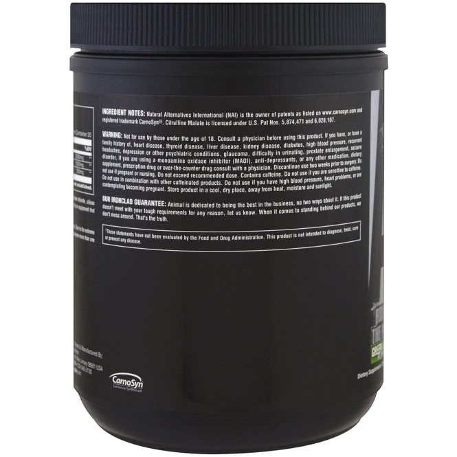 Animal, Животная ярость, полный пакет перед тренировкой, зеленое яблоко , 330,6 г