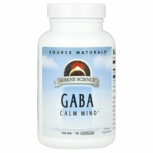 Source Naturals, Serene Science®, ГАМК, 750 мг, 90 капсул