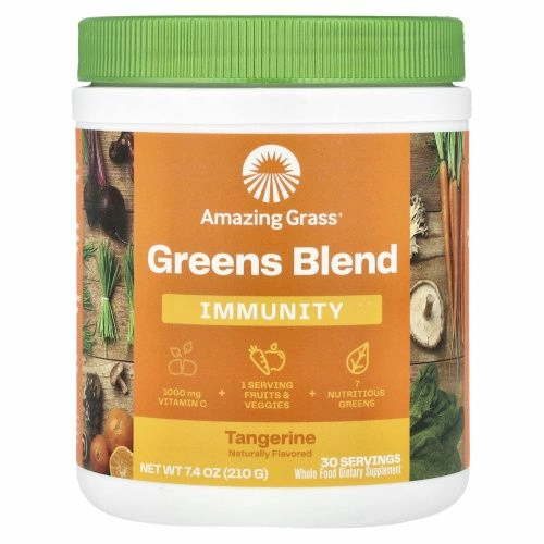 Amazing Grass, Green Superfood, Иммунитет, мандарин, 7,4 унции (210 г)