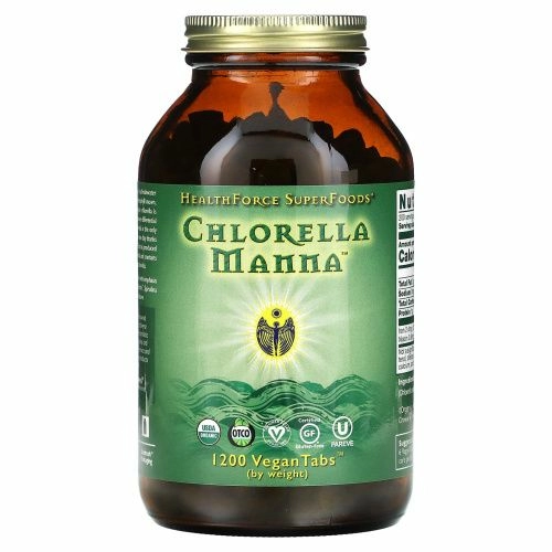 HealthForce Superfoods, Хлорелла манна, 1200 растительных таблеток