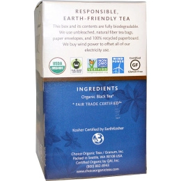 Choice Organic Teas, Черный чай, органический, русский караван, 16 чайных пакетиков, 1,1 унции (32 г)