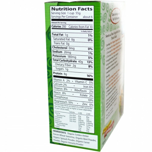 Eden Foods, Органические макароны, растительные спирали, 340 г