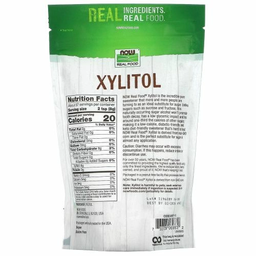 Now Foods, Real Food, Ксилитол, 1 фунт (454 г)