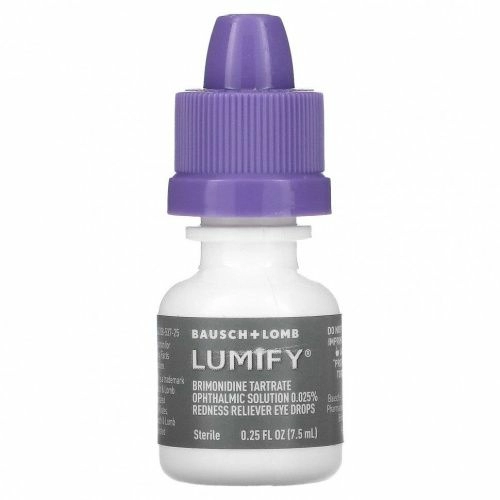 Lumify, Lumify, глазные капли для снятия покраснения, 7,5 мл (0,25 жидк. Унции)