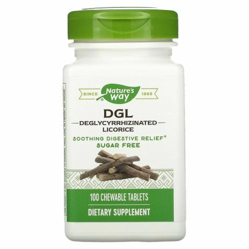 Nature's Way, DGL, 3:1 глицирризинат солодки, 100 жевательных таблеток