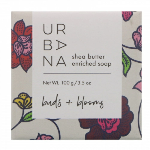 European Soaps, Urbana, мыло с маслом ши, цветки и бутоны, 3,5 унц. (100 г)