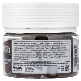 Troomy Nootropics, Recovery, Functional Mushrooms Gummies, Harvest Berry Acai, 60 Gummies, 9.52 oz (270 g)