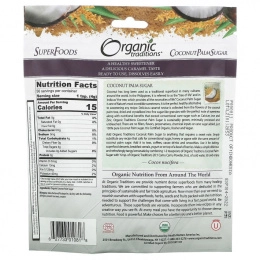 Organic Traditions, Сахар с кокосовой пальмой, 227 г (8 унций)