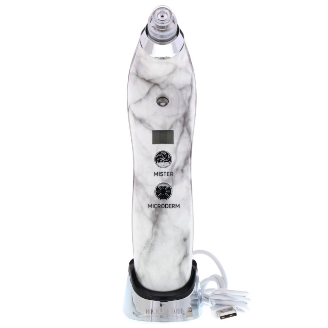 Michael Todd Beauty, Sonic Refresher, система влажной и сухой ультразвуковой микродермабразии и очистки пор, белый мрамор, набор из 6 компонентов