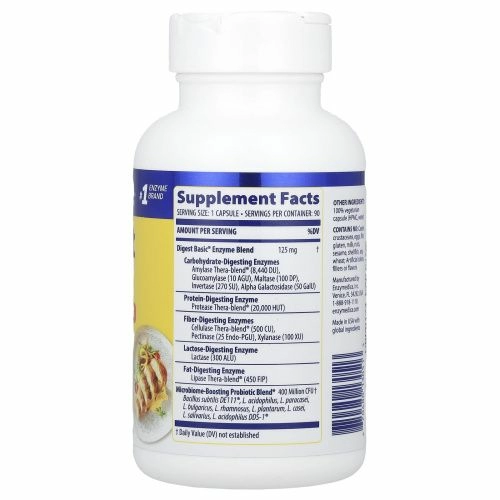 Enzymedica, Digest Basic + пробиотики, 90 капсул