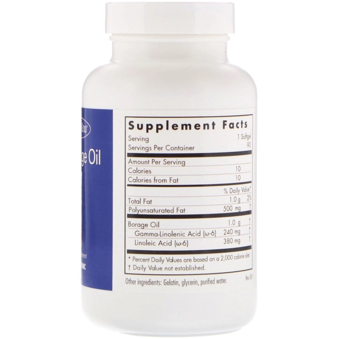 Allergy Research Group, ГЛК масло бурачника, 90 мягких таблеток