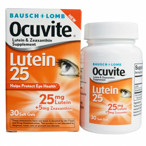 Bausch & Lomb, Лютеин 25, 30 мягких желатиновых капсул