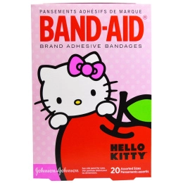 Band Aid, Adhesive Bandages, Hello Kitty, 20 Assorted Sizes