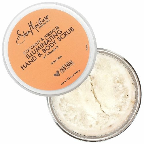 SheaMoisture, Осветляющий скраб для рук и тела с витамином E, кокосом и гибискусом, 340 г (12 унций)