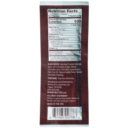 Barney Butter, Миндалевое масло, закуска для употребления на ходу, шоколад, 6 пакетиков, 0,6 унц. (17 г) каждый