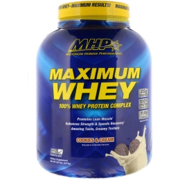 Maximum Human Performance, LLC, Сывороточная белковая смесь Maximum Whey, печенье со сливками, 5,01 ф. (2275 г)
