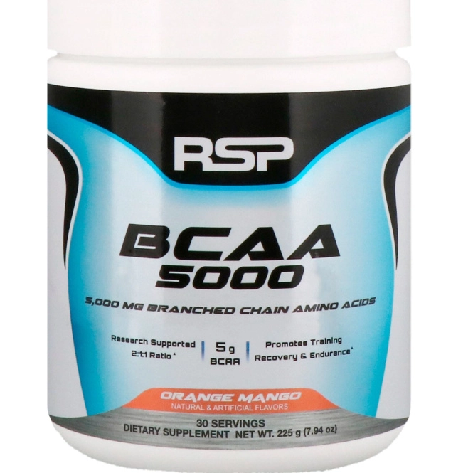 RSP Nutrition, BCAA 5000, Orange Mango, 7.94 oz (225 g)