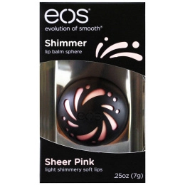 EOS, Мерцающая сфера с бальзамом для губ, чистый розовый, 0,25 унц. (7 г)