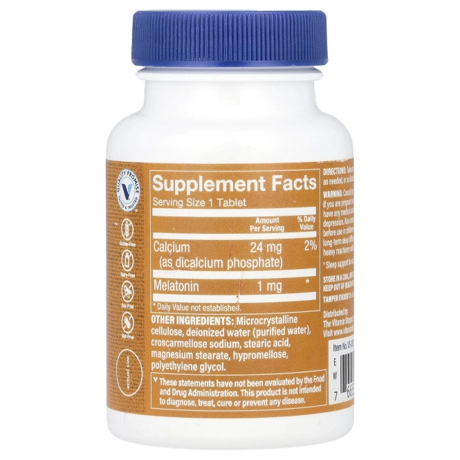 The Vitamin Shoppe, Мелатонин, 1 мг, 120 таблеток