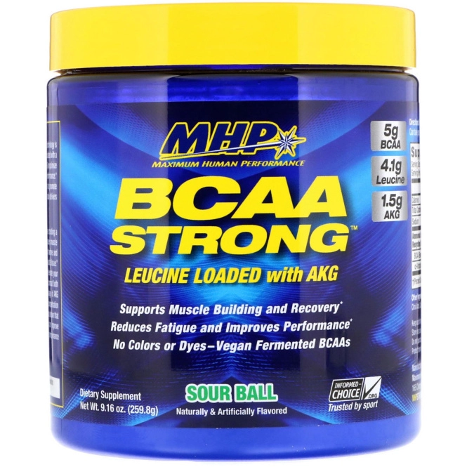 Maximum Human Performance, LLC, BCAA Strong, Кислый шар, 9,16 унц. (259,8 г)