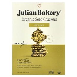 Julian Bakery, крекеры из органических семян, пармезан, 113 г (4 унции)