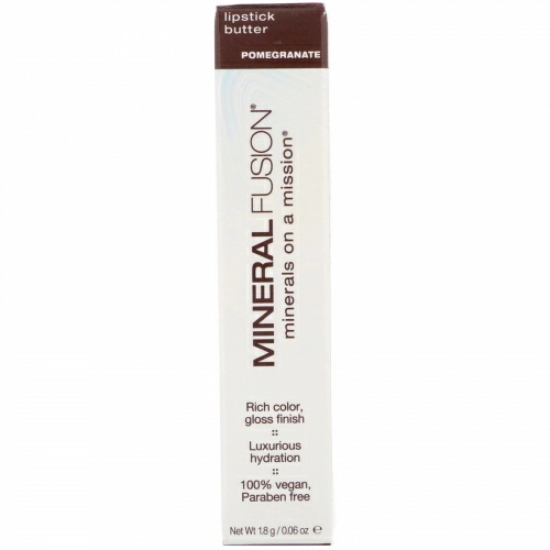 Mineral Fusion, Lipstick Butter, Pomegranate, 0.14 oz (4 g)