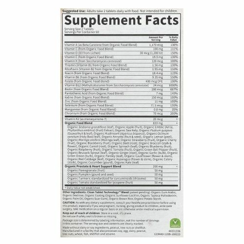 Garden of Life, KIND Organics, Men's Multi 40+, 120 веганских таблеток