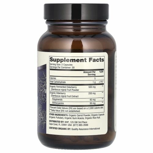 Dr. Mercola, Органические ферментированные ягоды бузины, 60 таблеток