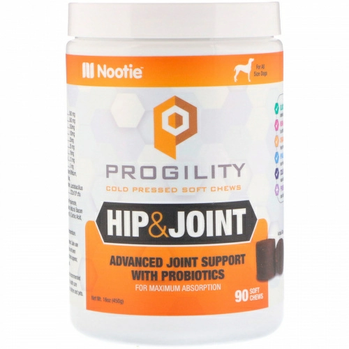 Nootie, Progility, бедра и суставы, для собак, 90 мягких жевательных конфет