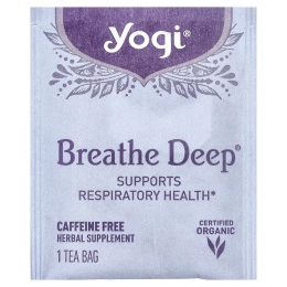 Yogi Tea, Breathe Deep®, без кофеина, 16 чайных пакетиков, 32 г (1,12 унции)