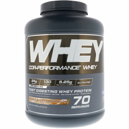 Cellucor, Сывороточная белковая смесь Cor-Performance, со вкусом арахисового масла и маршмэллоу, 5,03 фунта (2282 г)